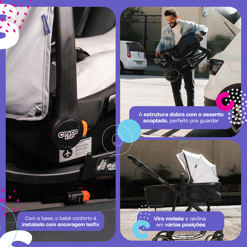 RIDE RAPTURE 138cm K2 CHARM LUX Mサイズセット Cosco Kids | Travel System Lummy Trio Isofix