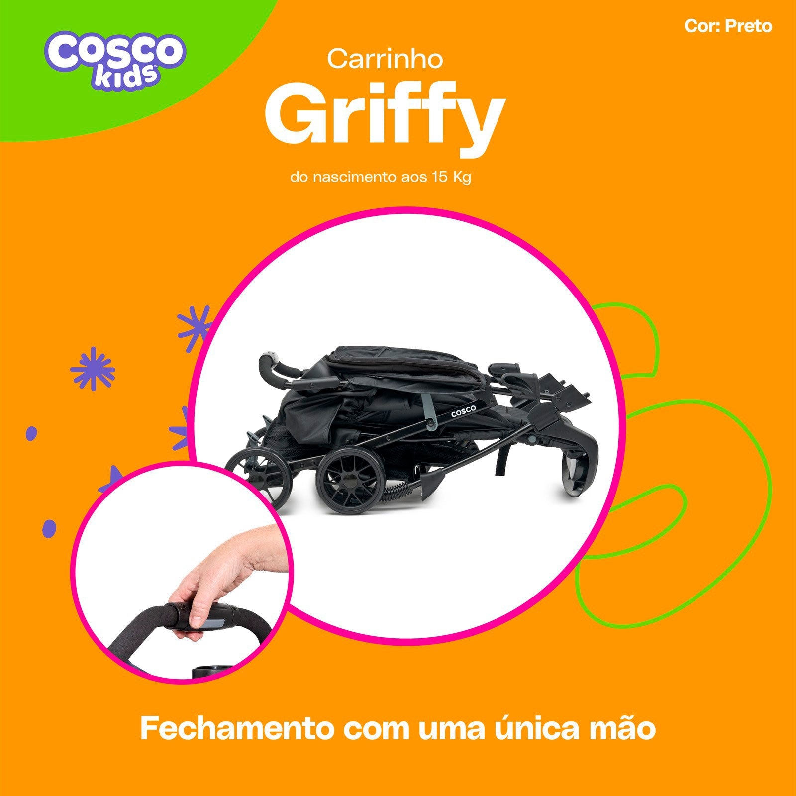 Carrinho de Bebê Griffy – Cosco Kids